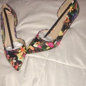 Floral Patterned Heels